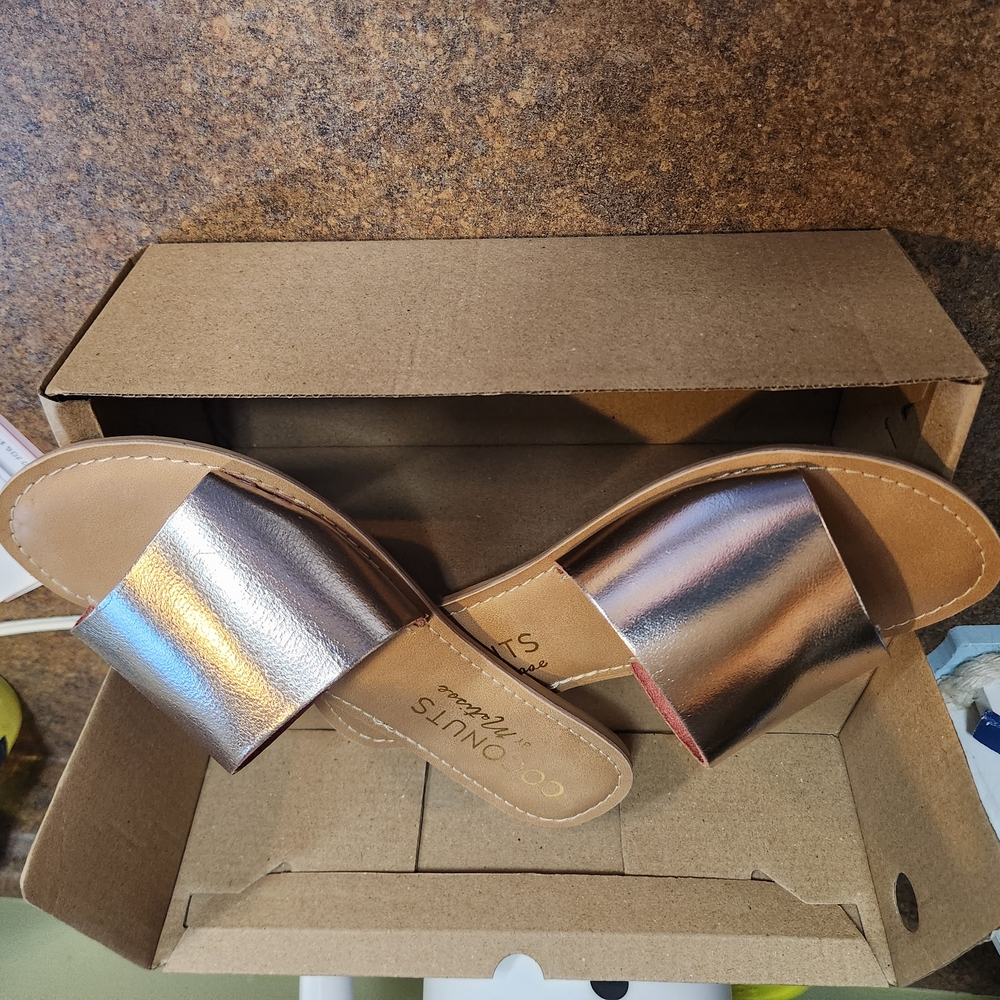 Coconuts by Matisse Gold Sandals Metallic Shine